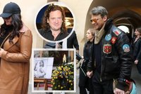 Přešlapy hvězd na pohřbu Potměšila (†60): Hanák v domácím a pilot Dyk s helmou!