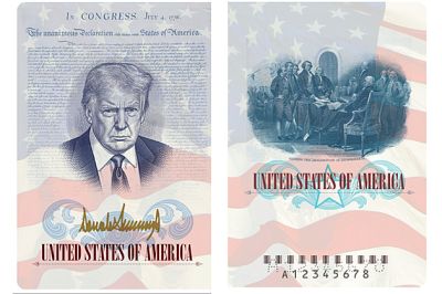 USA vydají k výročí nezávislosti pasy s Trumpem, žijící prezident tam bude poprvé